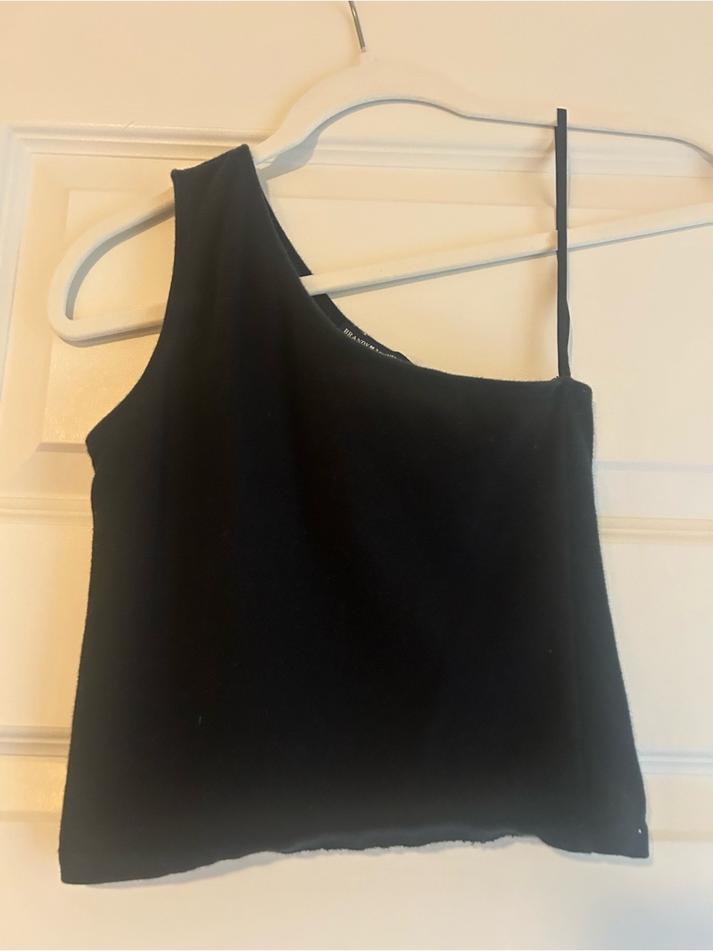 Brandy Melville Black Asymmetric One-Shoulder Tank